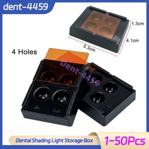 Dental Shading Light Storage Box 4 Wells Composite Resin Mixing Tray With Lid
